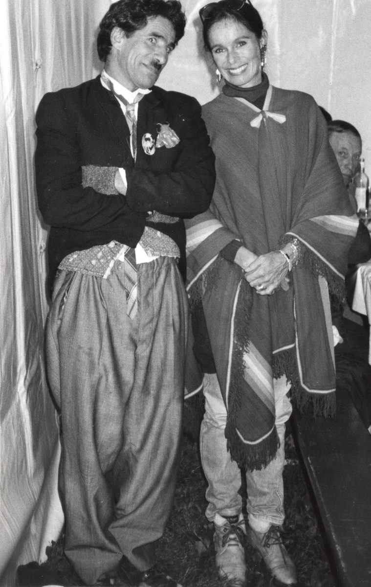 Charlie with Geraldine Chaplin in Switzerland