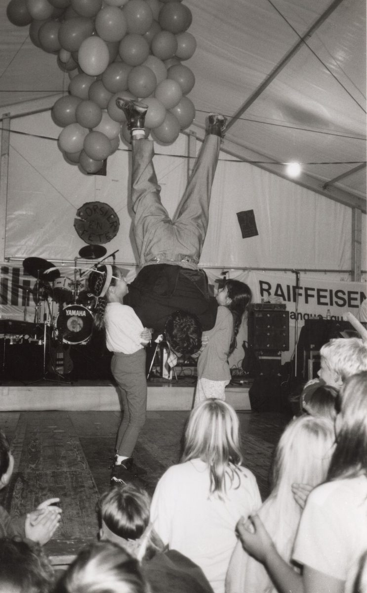 Performing with kids in Switzerland, including a young Oona Chaplin